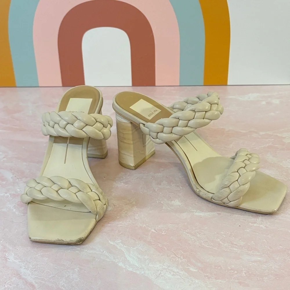 Dolce Vita Cream Braided Heels
